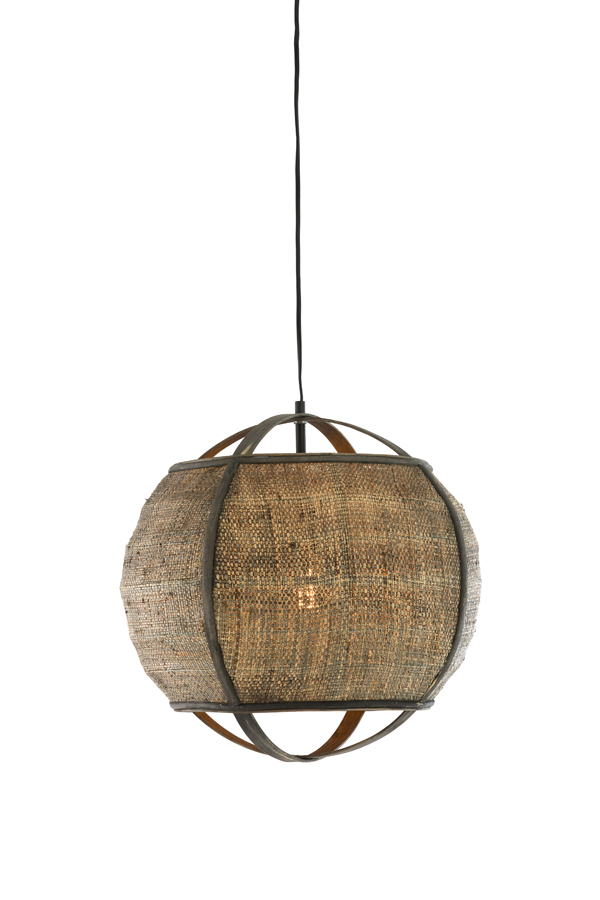 Light & Living Hanglamp Ø41x39 cm BOZONA rotan bruin-grijs