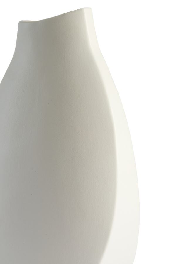 Light & Living Vaas deco 26x11x41,5 cm VOLANO keramiek mat crème