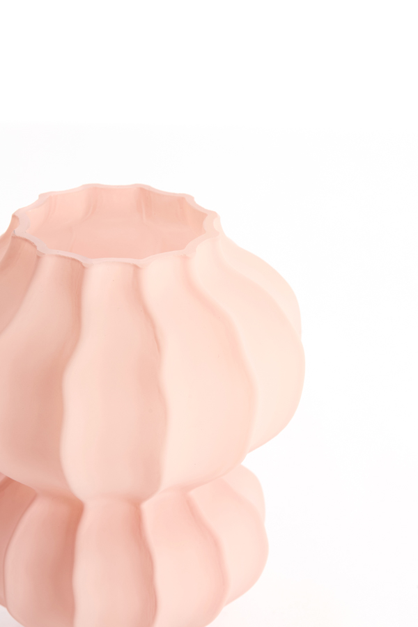 Light & Living Vaas Ø16x18,5 cm MARANZA glas mat roze