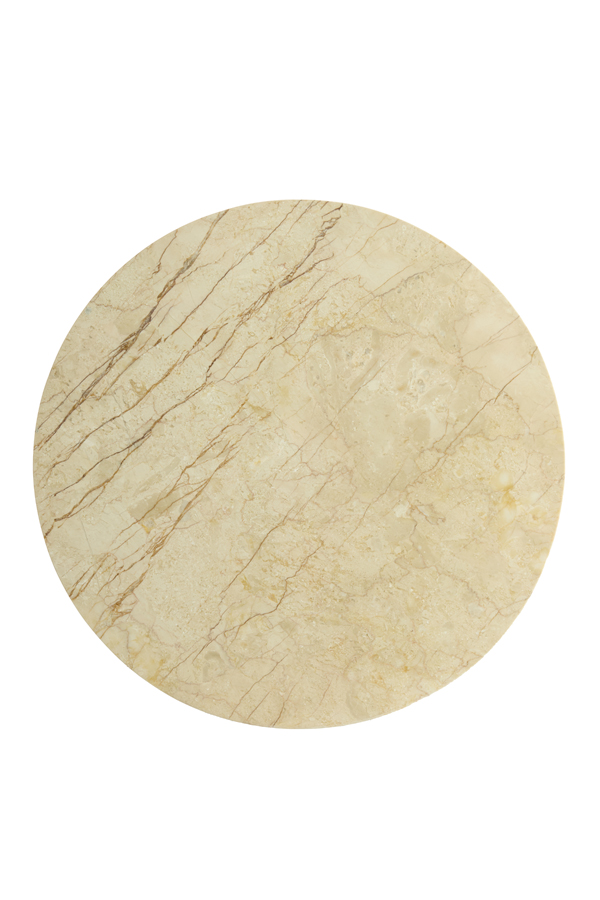 Light & Living Bijzettafel Ø48x53 cm TOMAR zand-roze marmer+licht goud