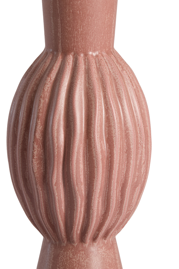 Light & Living Vaas deco Ø13,5x33 cm SUZZARA keramiek oud roze