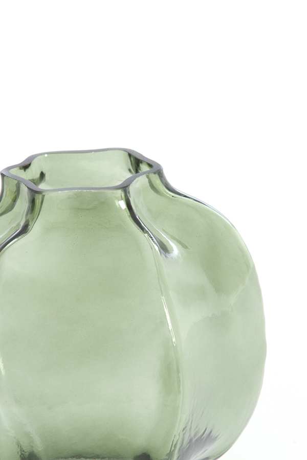 Light & Living Vaas Ø18x18 cm FALZES glas transparant donker groen