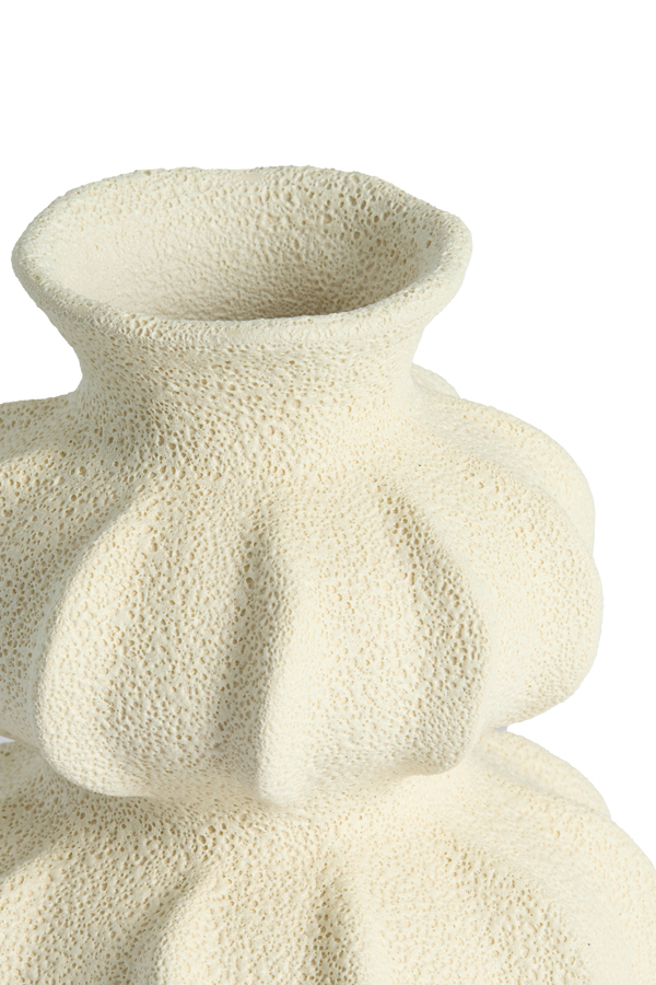 Light & Living Vaas deco Ø18x33 cm SPOTORNO keramiek mat crème