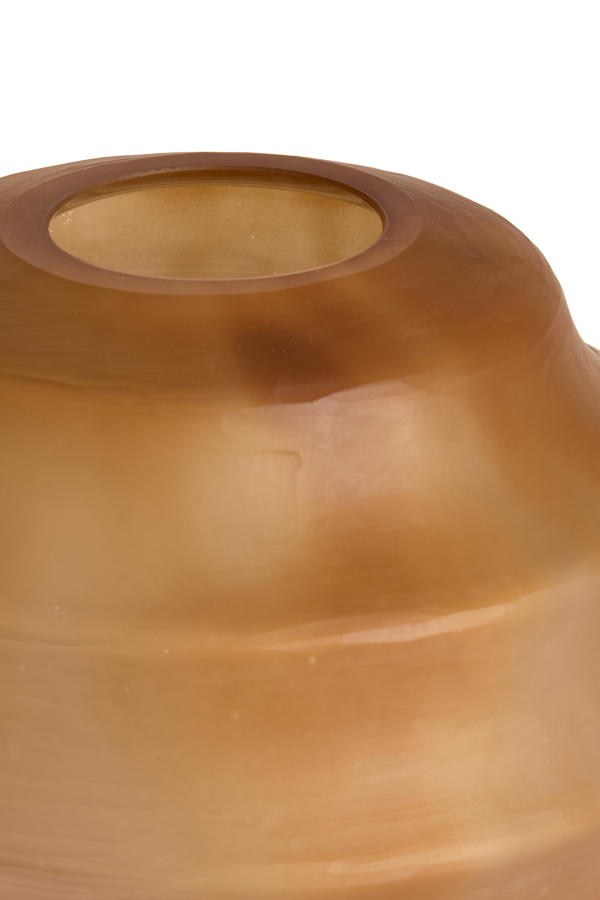 Light & Living Vaas Ø32,5x29 cm NAYORO glas mat amber