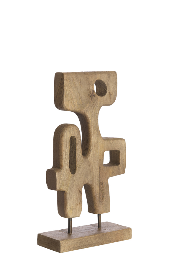 Light & Living Ornament op voet 20x9,5x38,5 cm SALA hout grijs-donker bruin