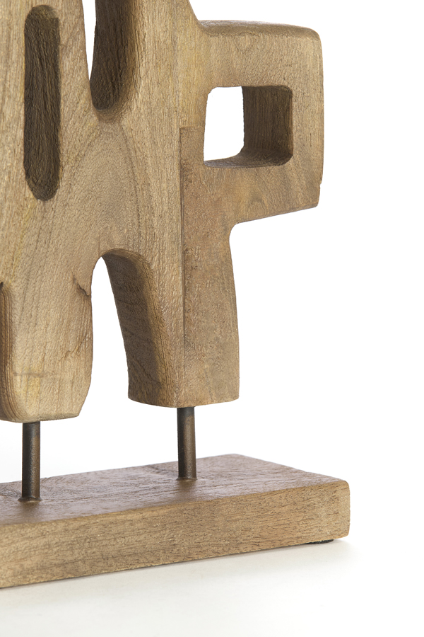 Light & Living Ornament op voet 20x9,5x38,5 cm SALA hout grijs-donker bruin
