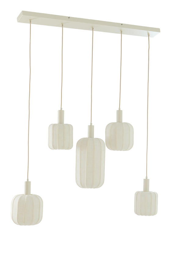Light & Living Hanglamp 5L 105x19,5x123 cm TUFIA linnen crème