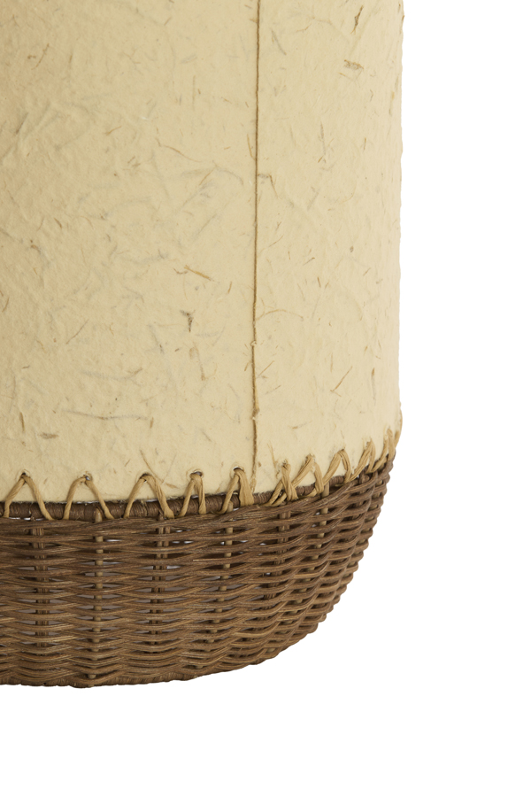 Light & Living Tafellamp Ø13x40 cm TIO papier beige+rotan donker bruin