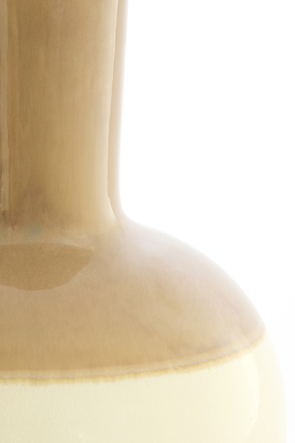 Light & Living Lampvoet Ø34x62 cm ULLOA keramiek licht bruin+crème
