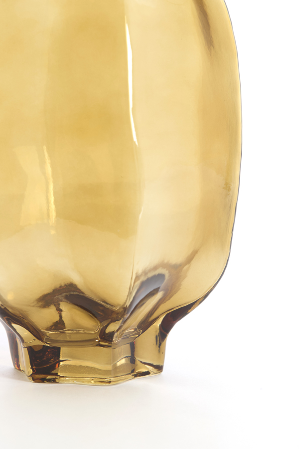 Light & Living Vaas Ø20x30 cm FALZES glas transparant amber
