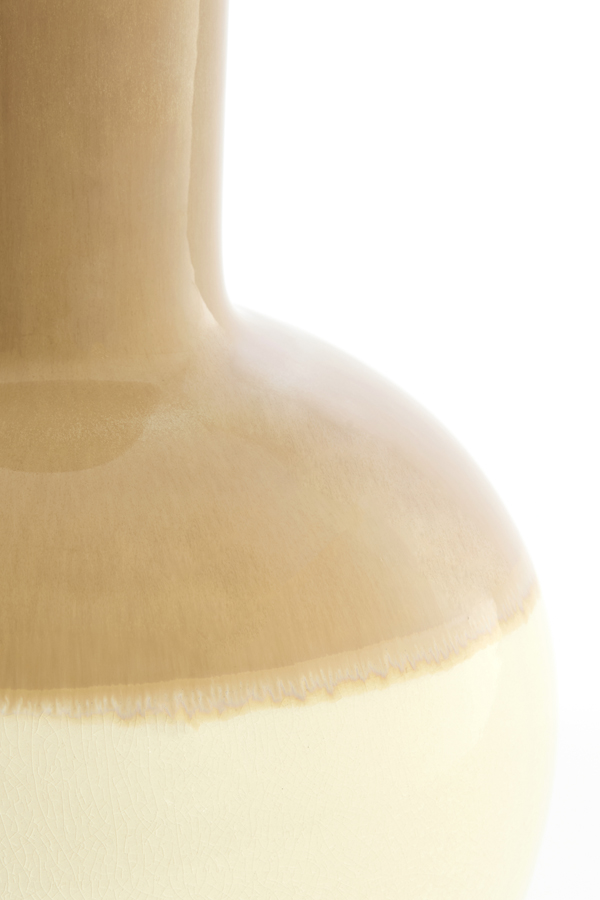 Light & Living Lampvoet Ø28,5x52 cm ULLOA keramiek licht bruin+crème
