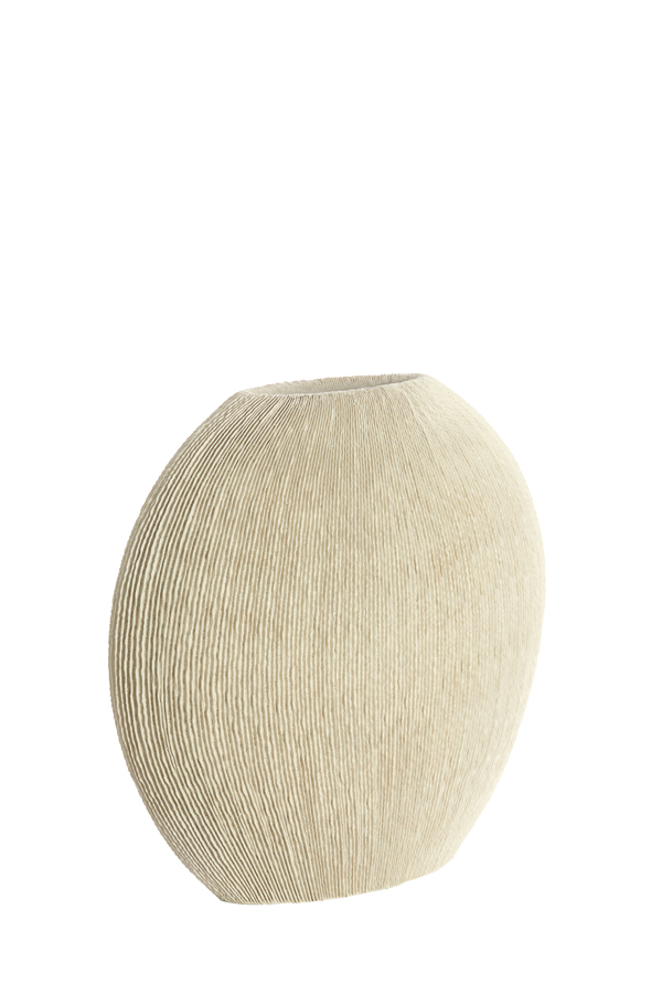 Light & Living Vaas deco 30x11x30,5 cm BUBIO crème