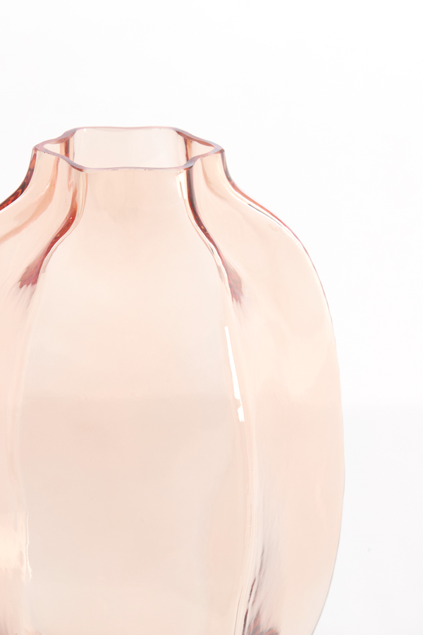 Light & Living Vaas Ø20x30 cm FALZES glas transparant roze