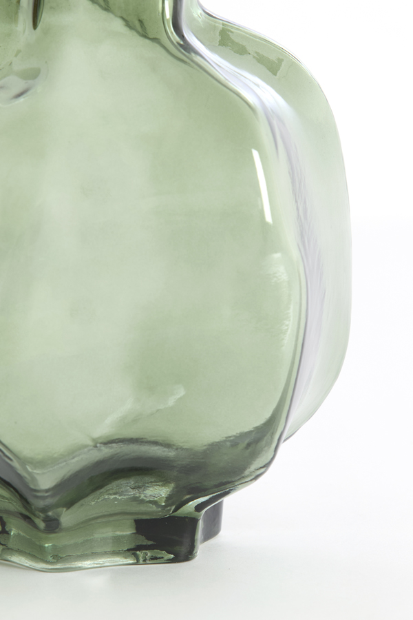 Light & Living Vaas Ø18x18 cm FALZES glas transparant donker groen