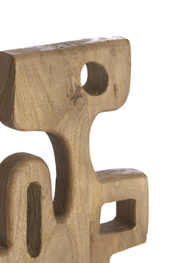 Light & Living Ornament op voet 20x9,5x38,5 cm SALA hout grijs-donker bruin