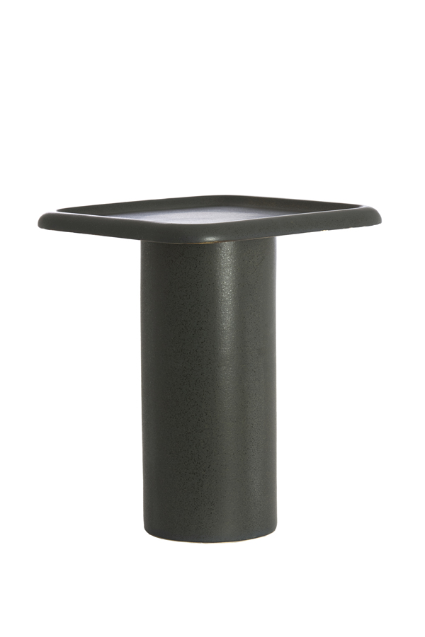 Light & Living Bijzettafel 40x40x48 cm LUARCA keramiek mat zwart