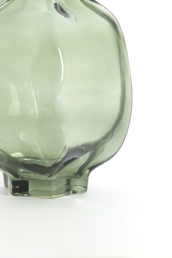Light & Living Vaas Ø22x23,5 cm FALZES glas transparant donker groen