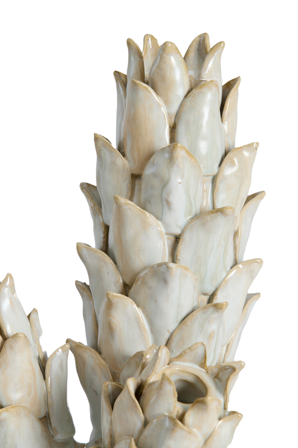 Light & Living Vaas deco 19,5x17x27,5 cm CARCIOFO keramiek crème+beige