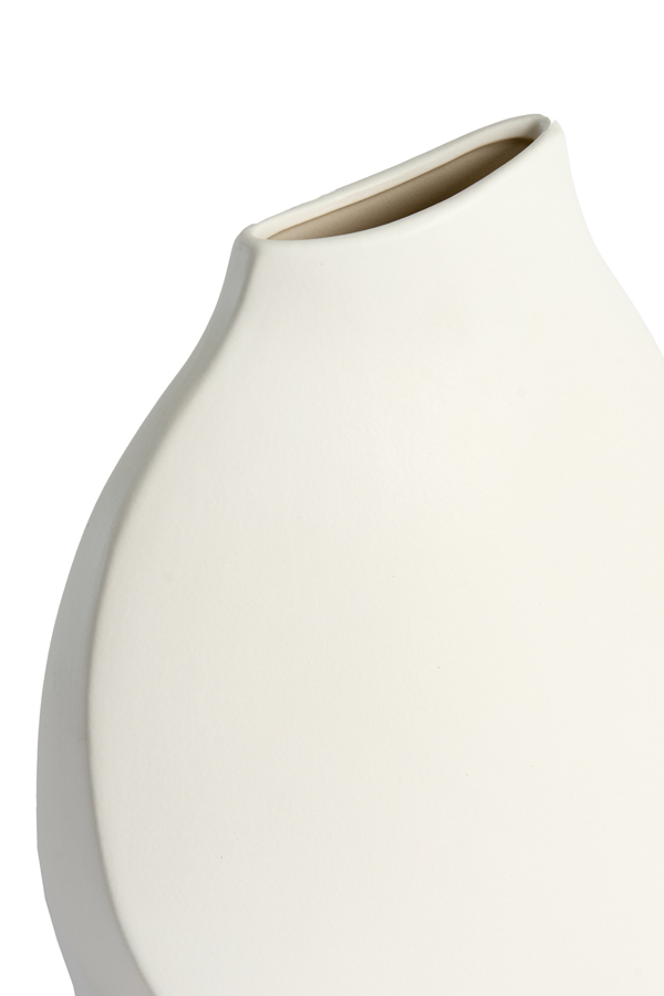 Light & Living Vaas deco 26x11x41,5 cm VOLANO keramiek mat crème