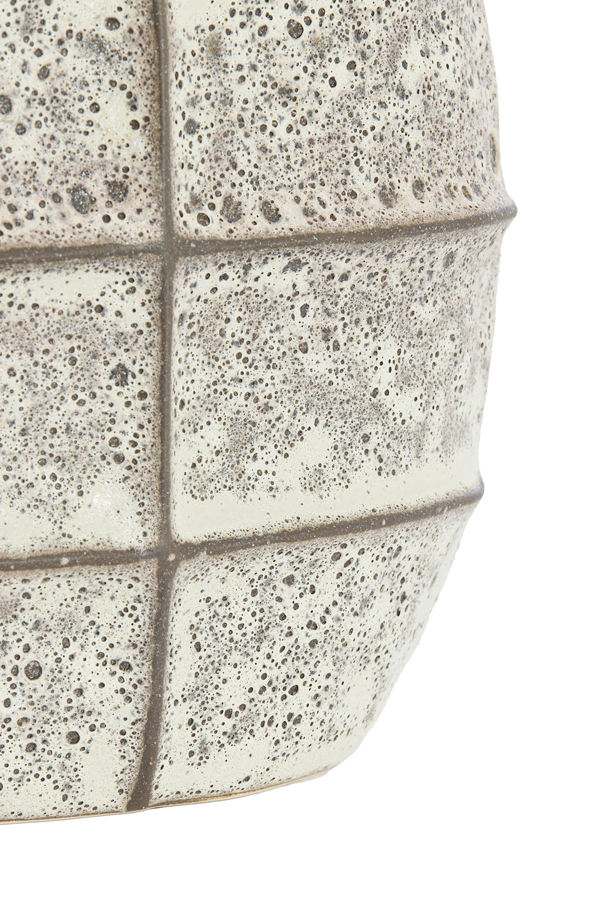 Light & Living Vaas deco 32x16x36 cm MANTU keramiek mat donker bruin+crème
