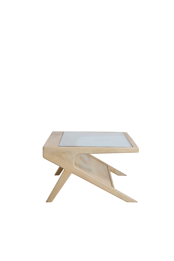 Light & Living Salontafel 112x70x41 cm YUKI mango hout naturel+glas