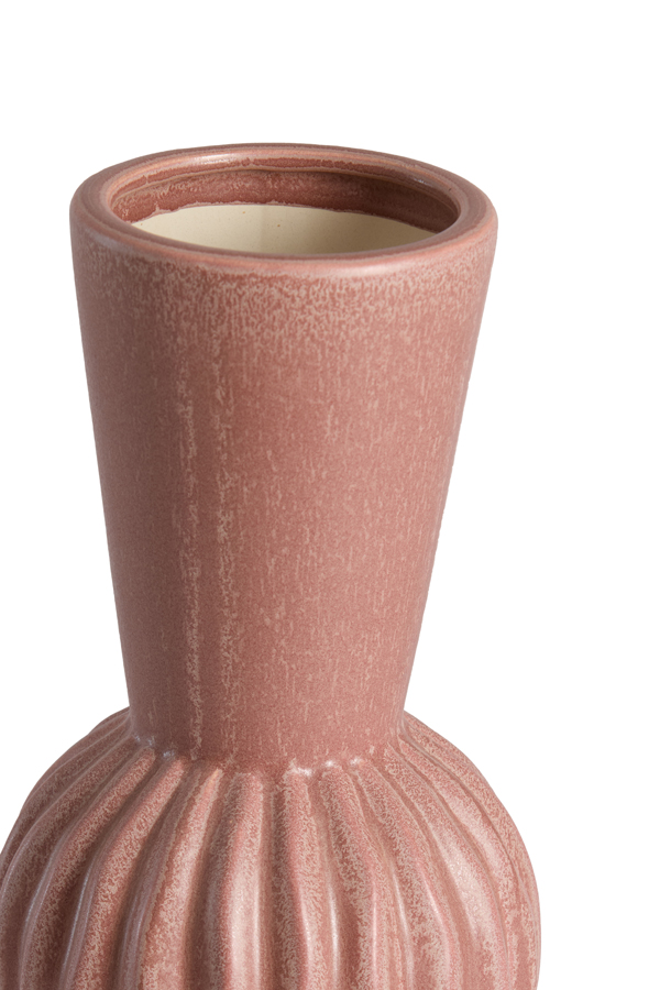 Light & Living Vaas deco Ø13,5x51 cm SUZZARA keramiek oud roze