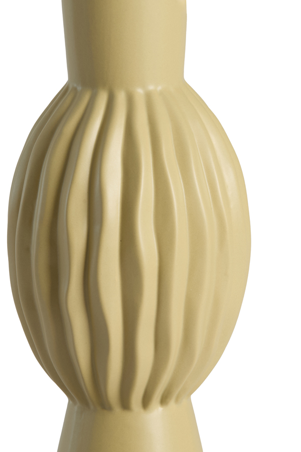 Light & Living Vaas deco Ø13,5x51 cm SUZZARA keramiek licht olijf groen