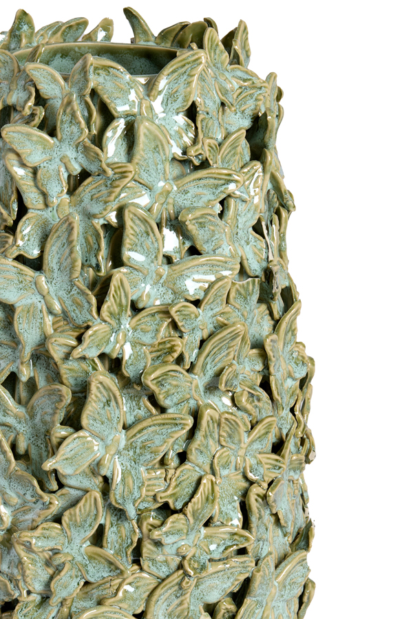Light & Living Vaas deco Ø17x26 cm MARIPOSA keramiek mint groen