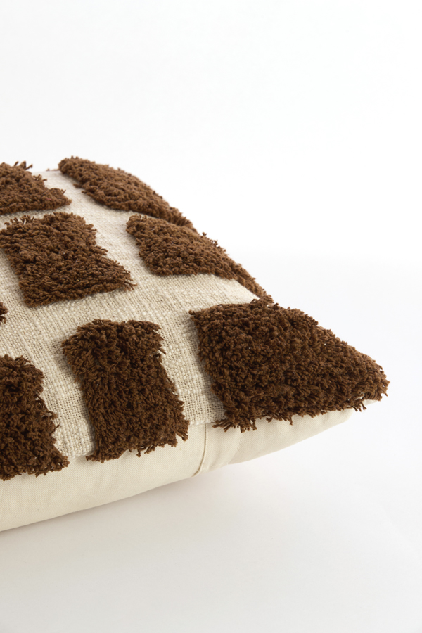 Light & Living Kussen 45x45 cm FASANO bruin+crème