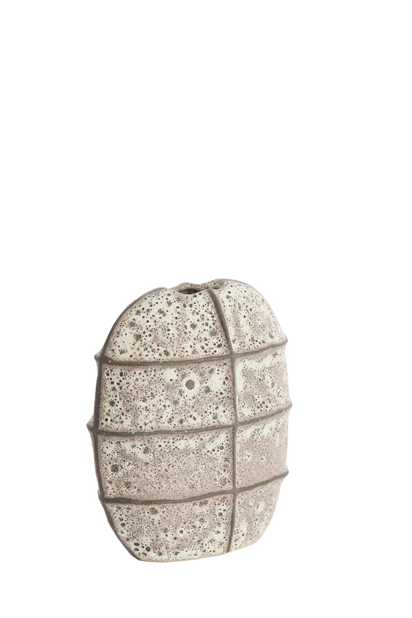 Light & Living Vaas deco 25x12,5x28 cm MANTU keramiek mat donkr bruin+crème