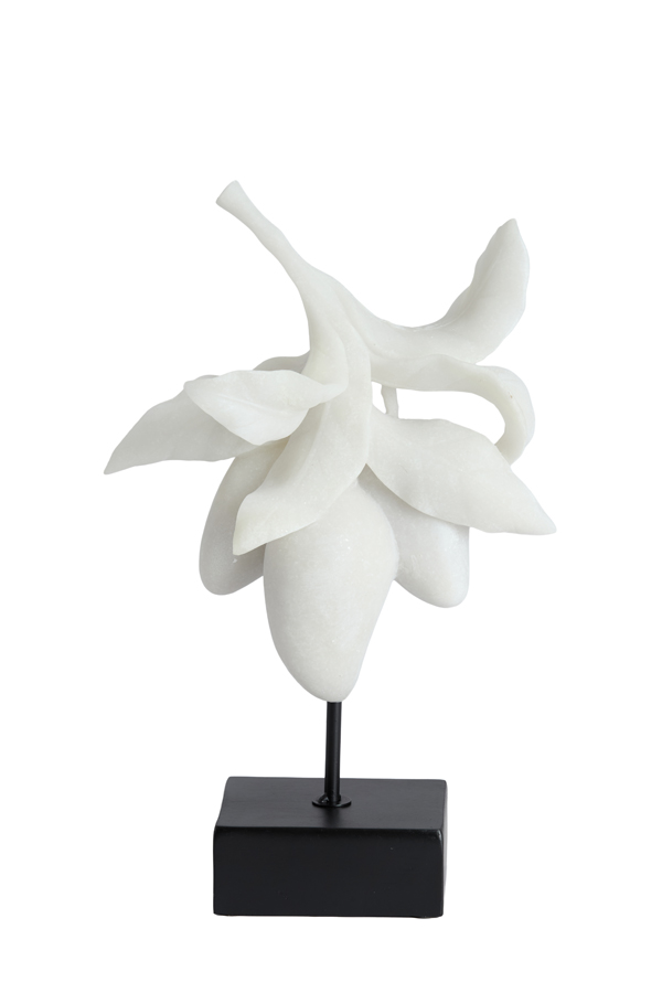 Light & Living Ornament op voet 23,5x13x37 cm MANGO crème+zwart