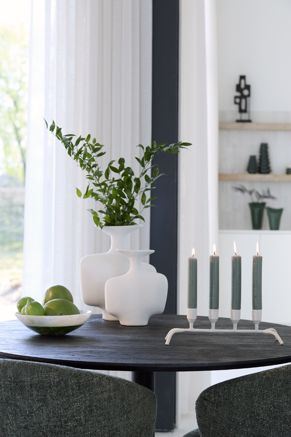 Light & Living Vaas deco 18x8x31 cm TROVO keramiek wit