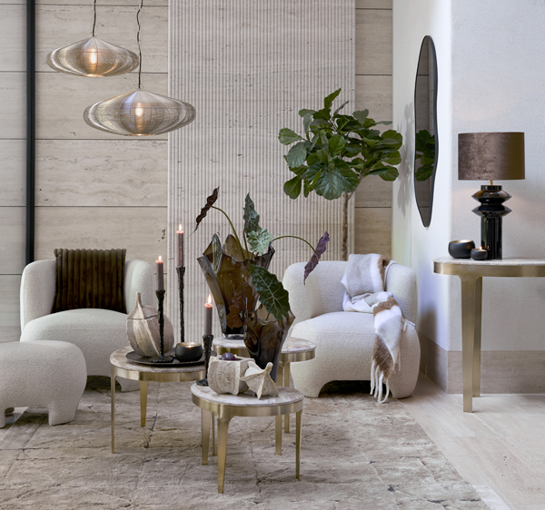 Light & Living Hanglamp Ø51x20 cm BAHOTO licht goud