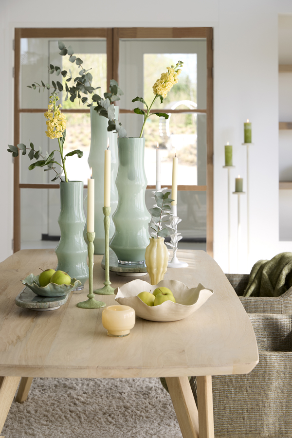 Light & Living Vaas Ø23,5x70 cm FIORENZA glas mint