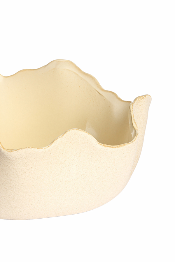 Light & Living Schaal 26x26x10,5 cm GASPAR keramiek mat crème+beige
