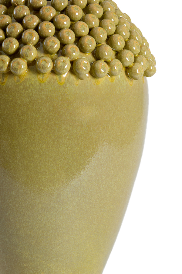 Light & Living Vaas deco Ø39,5x57 cm LOVRO keramiek olijf groen-bruin