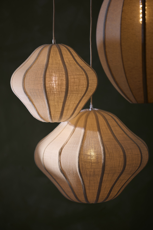 Light & Living Hanglamp Ø50x40 cm SUKAU linnen crème