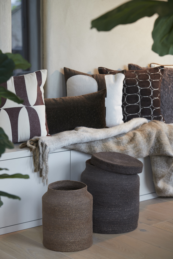 Light & Living Mand S/2 Ø25x32,5+Ø33x38 cm BETANIA zeegras dnkr bruin+bruin