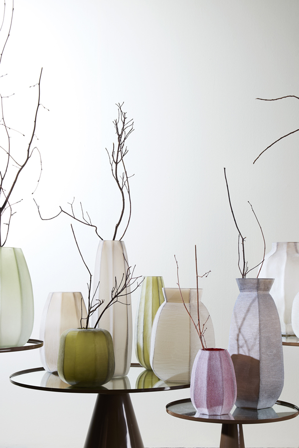 Light & Living Vaas 24,5x22,5x50,5 cm VELIKO glas donker bruin