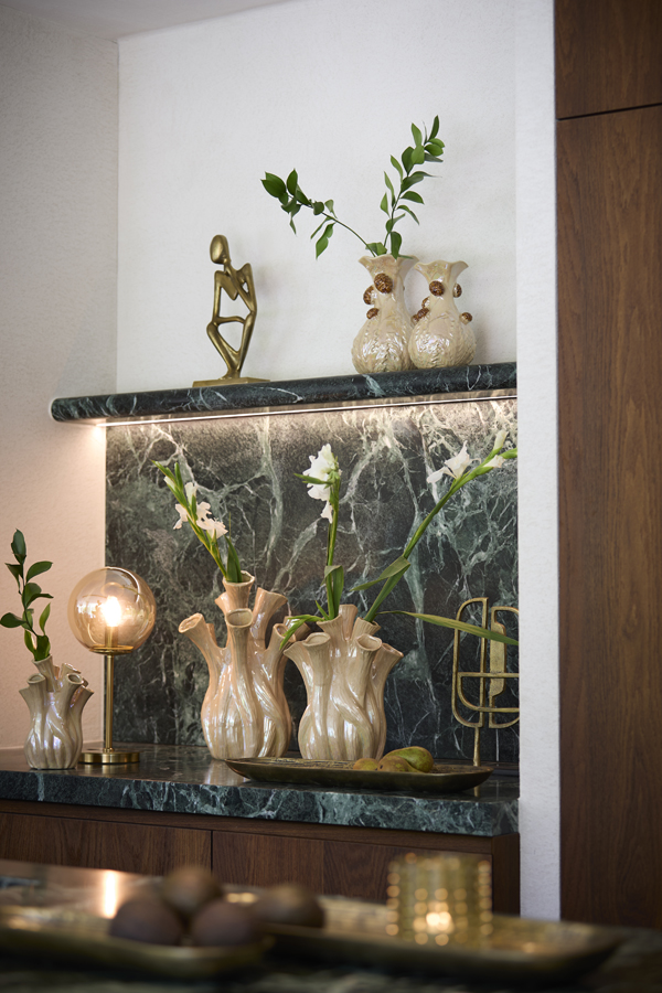 Light & Living Tafellamp E14 Ø20x43 cm MEDINA glas amber+goud