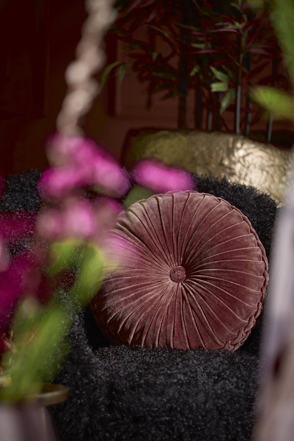 Light & Living Kussen Ø40 cm BEREND donker oud roze