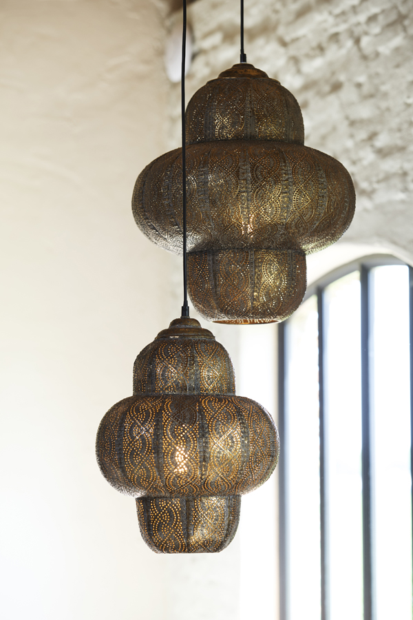 Light & Living Hanglamp Ø42x50,5 cm RYOTA bruin goud