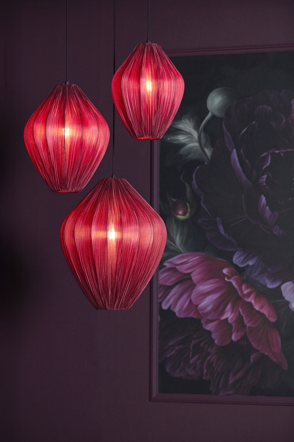Light & Living Hanglamp Ø47x55 cm VERITA bordeaux