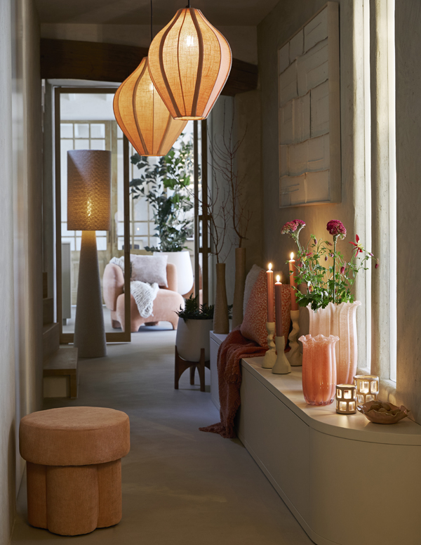 Light & Living Vloerlamp Ø40x165 cm MIKKEL bouclé zand