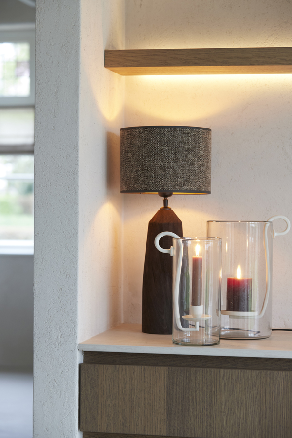 Light & Living Lampvoet Ø15x35 cm TRAPANI hout mat donker bruin