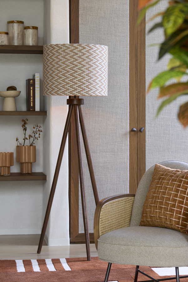 Light & Living Vloerlamp driepoot 52x52x122 cm ILIAS hout roodbruin