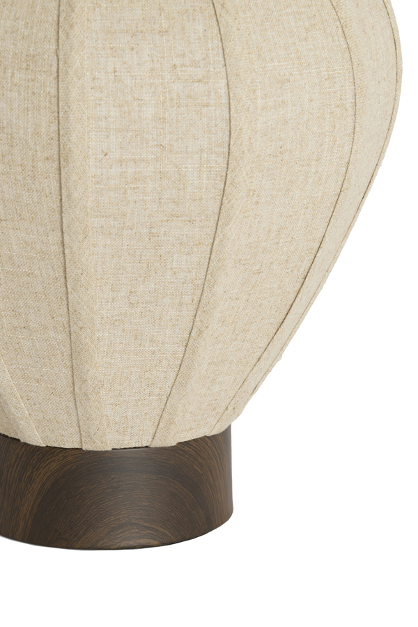 Light & Living Tafellamp Ø35x36 cm KYZO hout prnt d bruin+linnen naturel