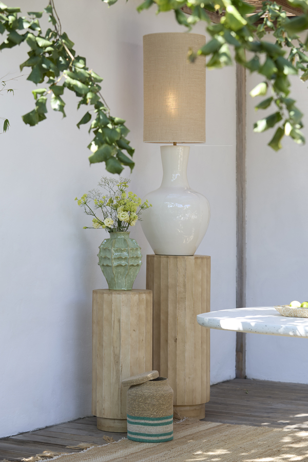 Light & Living Zuil Ø35x60 cm ELLENA hout mat naturel