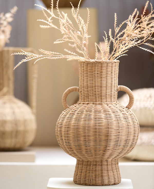 Light & Living Vaas deco Ø30x43 cm NEIVO rotan bruin