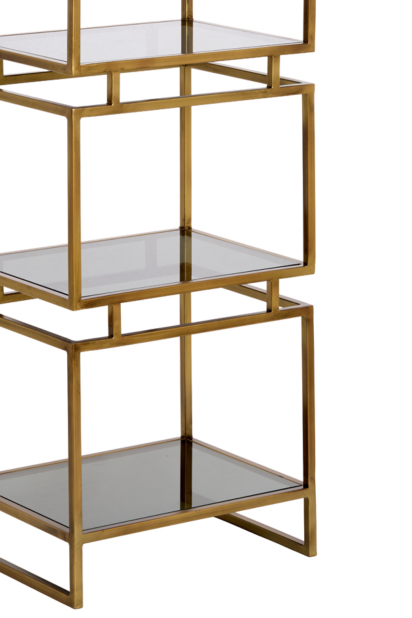 Light & Living Kast 5L 45x35x180 cm LUCAMBO glas smoke+antiek brons